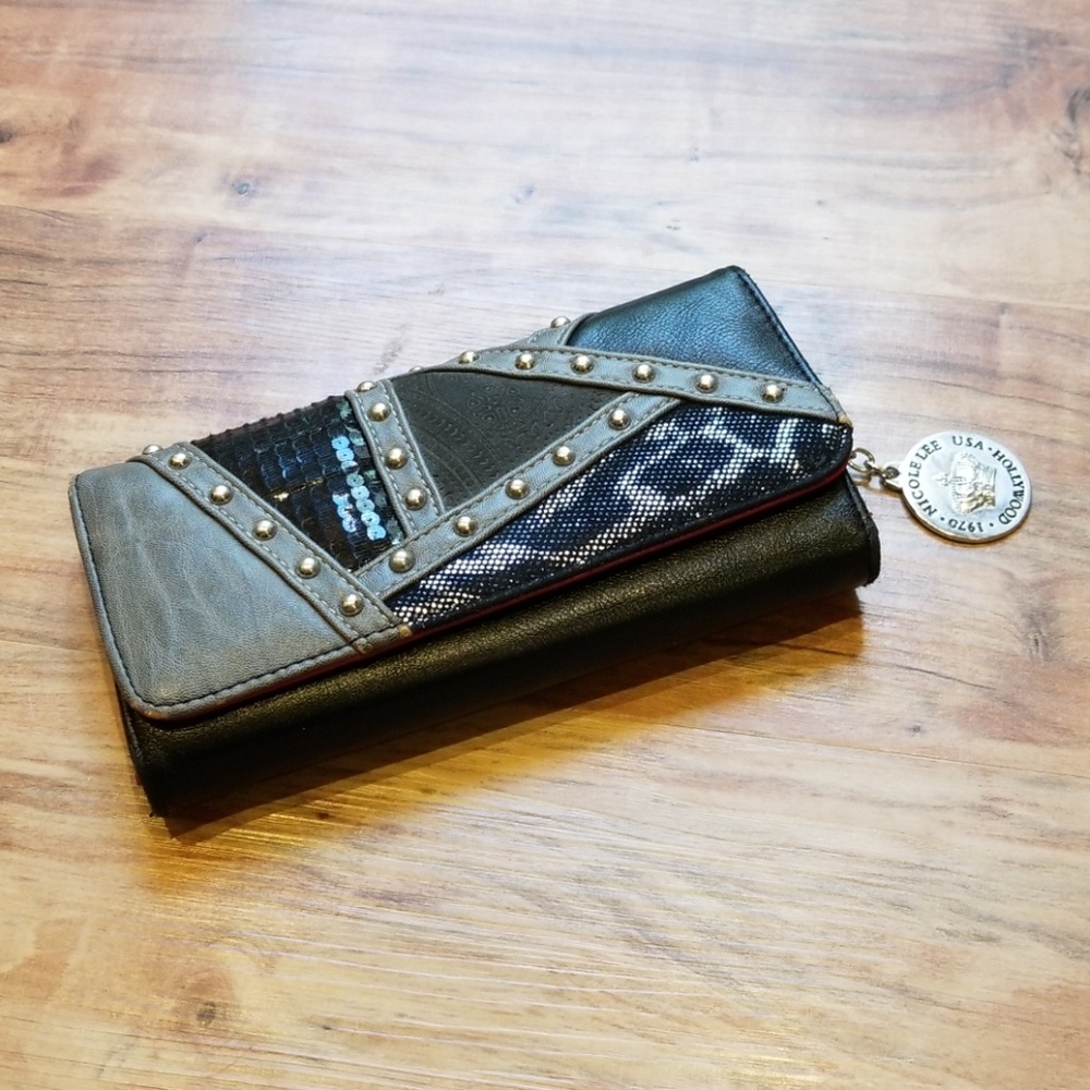 Black, Red and Gray Nicole Lee Wallet